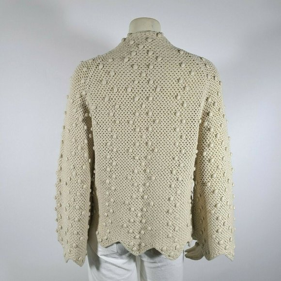 THE GREAT. | Sweaters | The Great Beige Zig Zag Bobble Cardigan Sweater ...